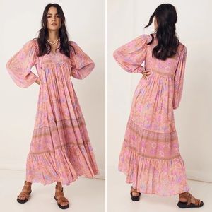 BNWT Spell Designs Butterfly Boho Dress in Musk